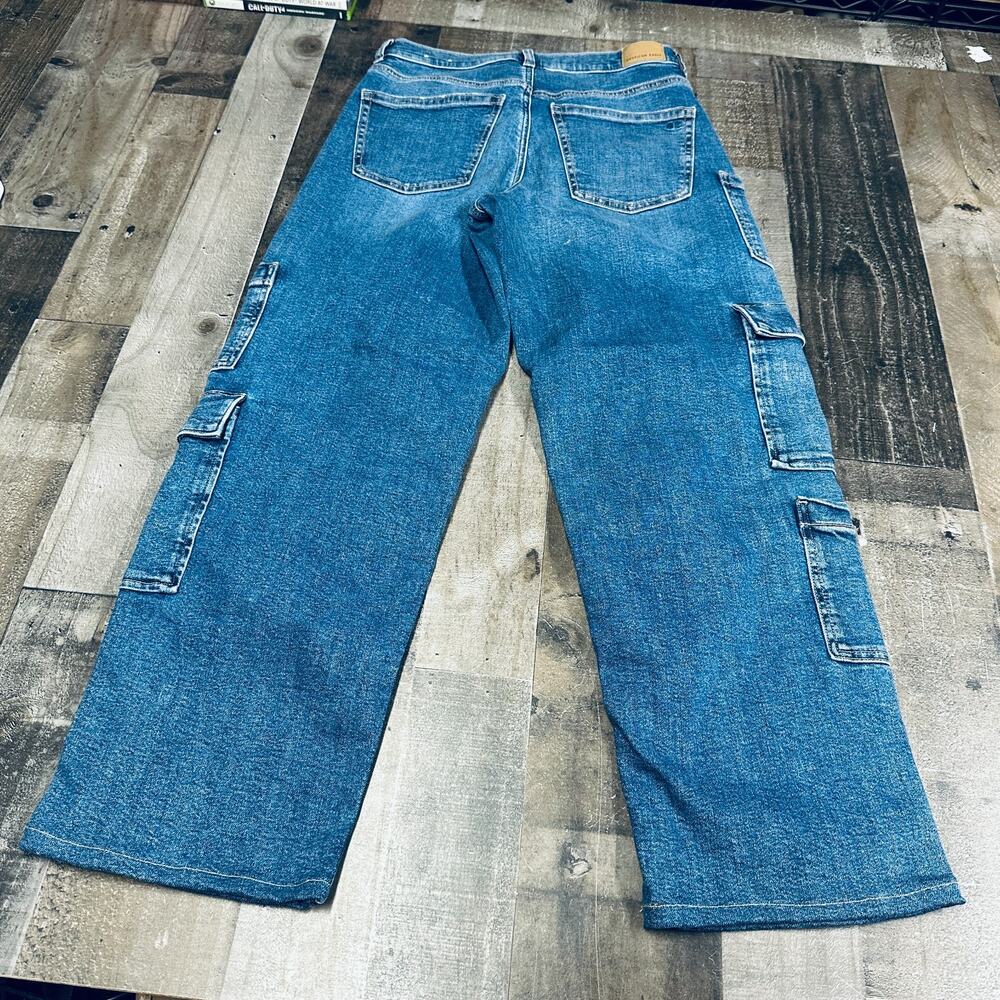 American Eagle Curvy Super High Rise Baggy Straight Jeans Womens 4 X-Long 28x28 - Picture 6 of 12